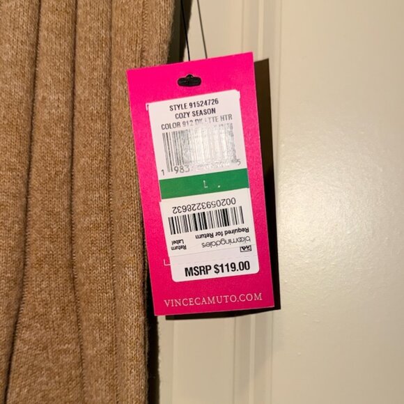 Vince Camuto Ribbed Sweater Midi Dress Size L - Picture 5 of 9